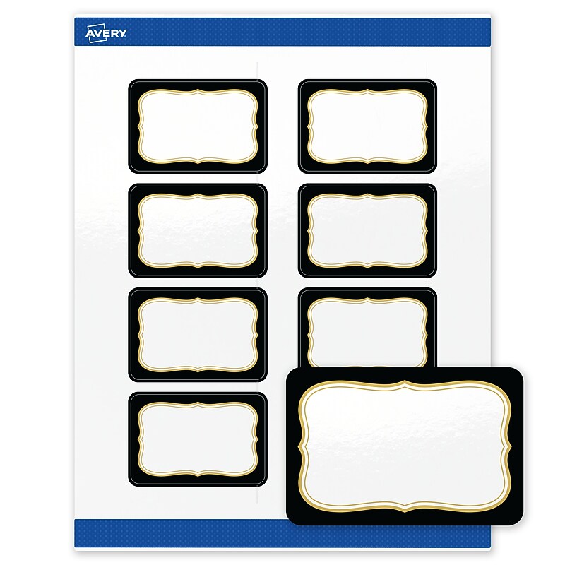 Avery Rectangle Laser/Inkjet Multipurpose Labels, 2" x 3", White, 80/Pack (19479370882) image 1