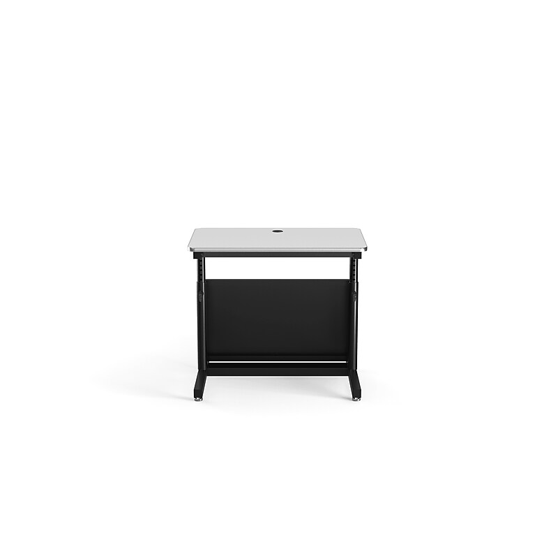 VersaDesk Deluxe 36"W Manual Adjustable Standing Computer Table, White/Black (CTL3624-BW) image 1