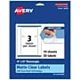 Avery Laser/Inkjet Rectangle Multipurpose Labels, 3" x 6", Clear, 30/Pack (94249)~#|#~47F56AB1-7A80-4DC4-BEF9692D8DB15964_sc7