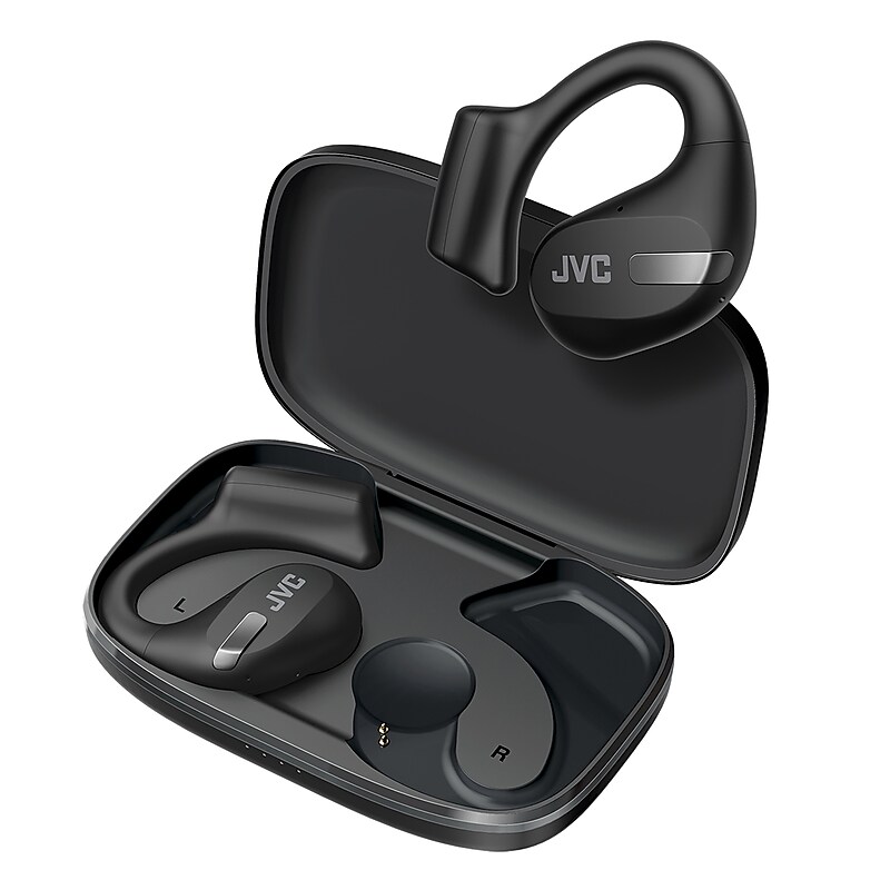 JVC Nearphones Wireless Noise Canceling Over-Ear Earphones, Bluetooth, Black (JVCHANP50TB) image 1