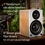 Fluance Ai41 2-Way 2.0 Stereo Bluetooth Bookshelf Speakers with 5" Drivers, 90W Amplifier for Turntable, Bamboo Veneer (AI41W)~#|#~47FA90FA-4AC5-4806-91407E67E3FD9D94_sc7