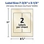Avery Pearlized Ivory Rectangle Multipurpose Labels, 7.75" x 3.25", Ivory, 200/Box (94260)~#|#~47FCD08C-CC03-4EA5-98C2C1F77FB671D0_sc7