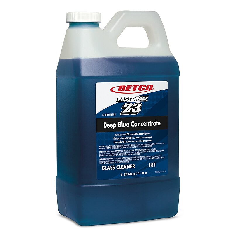 Betco Deep Blue Concentrate Glass and Surface Cleaner, Ammoniated, Fresh Scent, 67.6 oz., 4/Carton (BET1814700) image 1