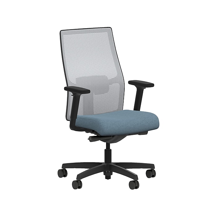 HON Ignition Fabric/Mesh Swivel Task Chair, Carolina/Black