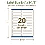 Avery Dissolvable Rectangle Multipurpose Labels, 0.75" x 3.5", Off-white, 200/Pack (94217)~#|#~4802B6F4-E7FF-49C2-90D51B74A4315887_sc7