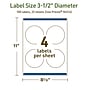 Avery Dissolvable Circle Multipurpose Labels, 3.5" Dia., Off-white, 100/Pack (94514)~#|#~480634AB-D2FD-409C-BCC7F76498531243_sc7