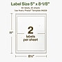 Avery Hemp Rectangle Laser/Inkjet Multipurpose Labels, 5" x 8-1/8", Off-White (40/Pack)~#|#~480BEC0F-AB80-4BBF-82100459AA718CBD_sc7