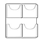 Azar Magazine Holder, 21.5" x 18.8", Vertical, Wall Mounted, Clear Acrylic, 2/Box (252096)~#|#~48125C94-6202-42C5-9B66FD236B6A5B0A_sc7