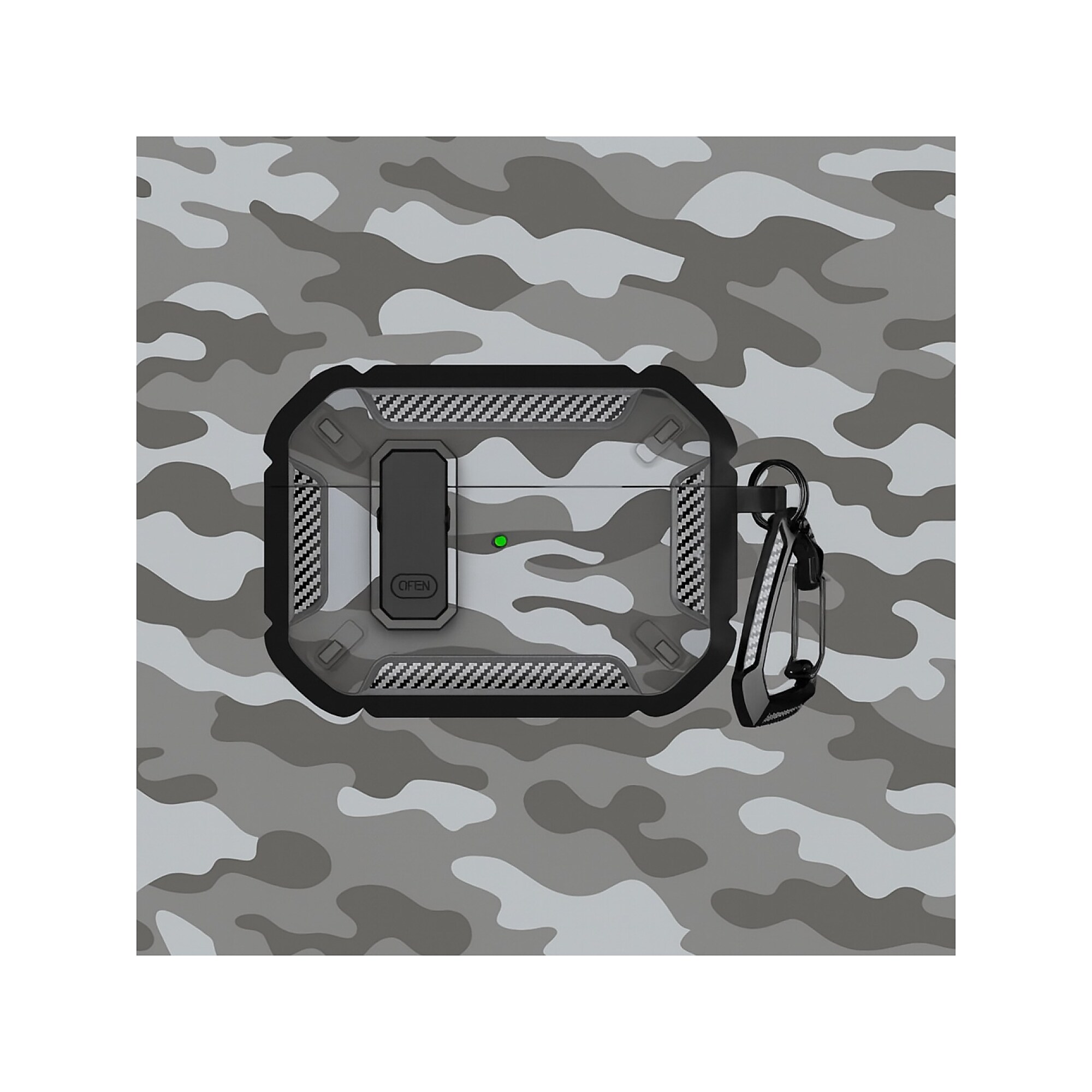 SaharaCase Raider Series Heavy Duty Secure Lock Case for Airpods Pro 3, Shock Absorbing Corners, Camo Gray (HP00224) Sansujyuku sansujyuku.com
