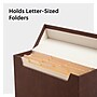 Smead 40% Recycled Vegan Leather File Box Attached Flip Top, 10" x 13", Saddle (70234)~#|#~481808CD-F4C6-46B5-836523FEEF892F4C_sc7