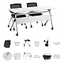 Bush Business Furniture Envision 60"W Foldable Training Room Table with 2 Chairs, White (NVS007WH)~#|#~48205D55-C0CF-4752-BC1A525A7354C51F_sc7
