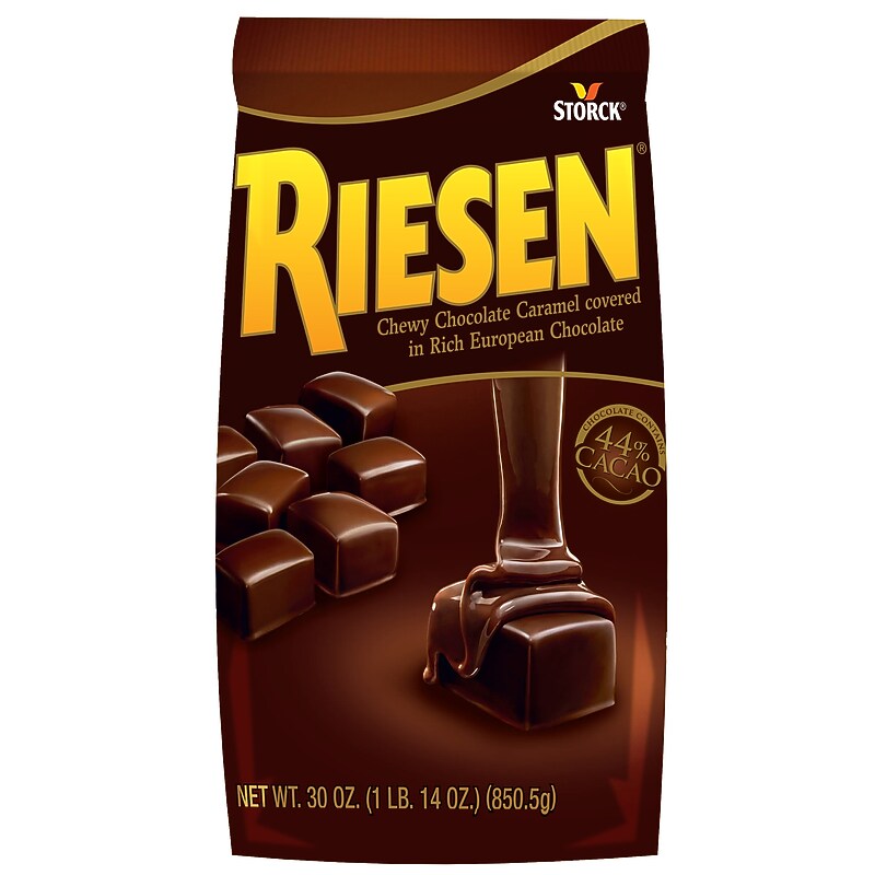 Riesen Chewy Caramel Dark Chocolate Pieces, 30 oz. (SUL398052) image 1