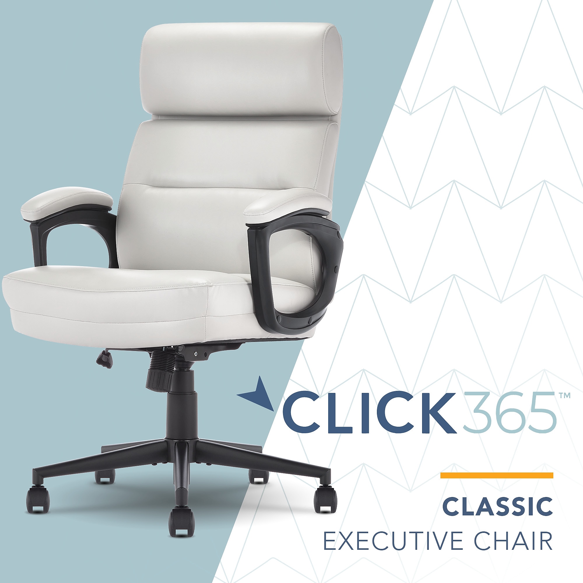 Click365 Classic Ergonomic Bonded Leather Swivel Executive Chair, Light Gray (CCHR10022C) Sansujyuku sansujyuku.com