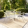 Flash Furniture Lila Indoor-Outdoor 31.5'' Square Table Set with 4 Slat Back Chairs, Aluminum (TLH32SQ017BCHR4)~#|#~4822E43D-83B7-4090-B078F194E62512B8_sc7
