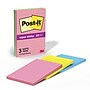 Post-it Super Sticky Notes, 4" x 6", Neon Fizz Collection, Lined, 90 Sheet/Pad, 3 Pads/Pack (6603SSUC)~#|#~482800A1-9B4A-4F10-9CF7765A4C4A81BC_sc7