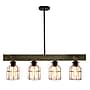 Lalia Home 4 Light Farmhouse Beam LED Pendant, Restored Wood (LHC-1001-RW)~#|#~482927E3-D1C1-4BB0-BB1C8B1D3BE71D50_sc7