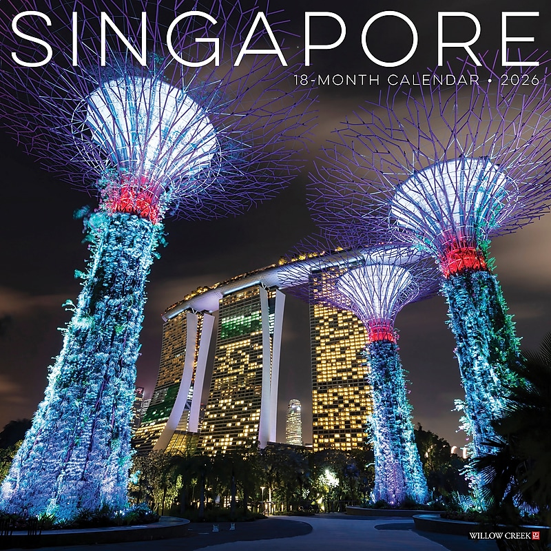 2026 Willow Creek Singapore 12" x 12" Monthly Wall Calendar (56134) image 1