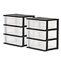 Iris Stackable Wide Chest, 3 Drawer, Black, 2/Pack (380026)~#|#~482BD8C1-2937-42D9-84CDD323B83605B2_sc7