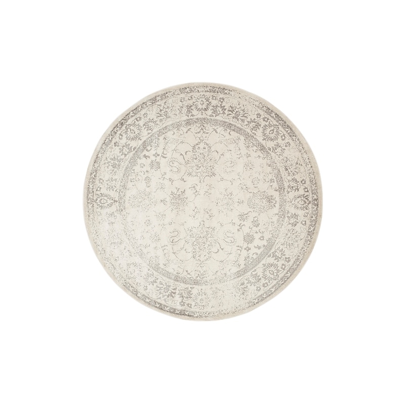 Safavieh Adirondack Collection 8' Round Indoor Area Rug, Machine Made, Ivory/Silver (ADR109C-8R) image 1