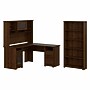 Bush Furniture Cabot 60"W L Shaped Computer Desk with Hutch and 5 Shelf Bookcase, Modern Walnut (CAB011MW)~#|#~4832901F-06D0-44C0-B2D603579B469161_sc7