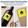 Avery Square Laser/Inkjet Multipurpose Labels, 2.75" x 2.75", Neon Yellow (240/Box)~#|#~4835275C-DD79-41A9-A77A7578EA27738C_sc7
