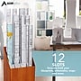 AdirOffice 12-Slot Roll File Box, Walnut, 22" x 15" x 12", Walnut, 2/Pack (627-2PK)~#|#~48388358-C25A-4C90-ACFD49AF32A10FBA_sc7