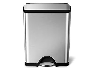 simplehuman Stainless Steel Trash Can, 13 Gallon, Silver (CW1816) Simolary simolary.com