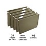 Staples® 100% Recycled Hanging File Folders, Letter, 1/5-Cut Tab, Letter Size, Standard Green, 25/Box (ST116764)~#|#~4839DB9B-DB05-4BDC-9ED831901FEC892C_sc7