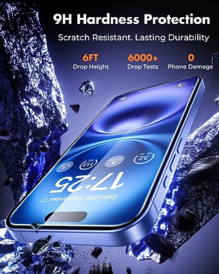 SaharaCase ZeroDamage Anti-Glare Tempered Glass Screen Protector for iPhone 17 Pro - Thumbnail 2
