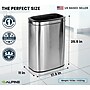 Alpine Industries Stainless Steel Trash Can with Liner, 10.5 Gallon (ALP470-40L)~#|#~483ED551-B00D-4C11-8842088C326A8A09_sc7