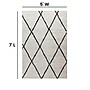 Flash Furniture Roxy Collection 89" x 62" Rectangular Area Rug, Handmade, Polyester, Ivory/Black (RCKJ1810700157)~#|#~483FF991-1392-4490-B43F52DA75113116_sc7