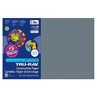 Tru-Ray Construction Paper, 12 x 18 Slate