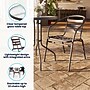 Flash Furniture Lila Glass Top Metal Table with 2 Stack Chairs, 23.75'' Round Bronze (TLH071RD017CBZ2)~#|#~4846A9AA-73B3-481A-AF12196EA8CF3425_sc7