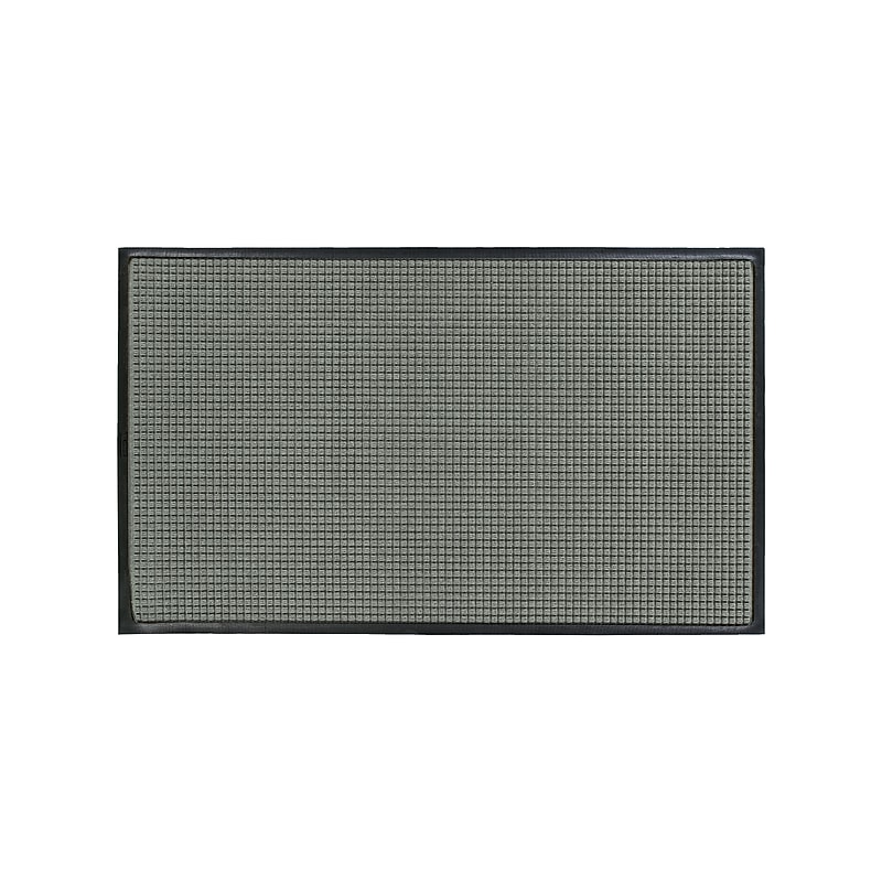 M + A Matting WaterHog Squares Classic Commercial Wiper/Scraper Entrance Floor Mat, 6' x 8', Medium Grey (2005768170) image 1