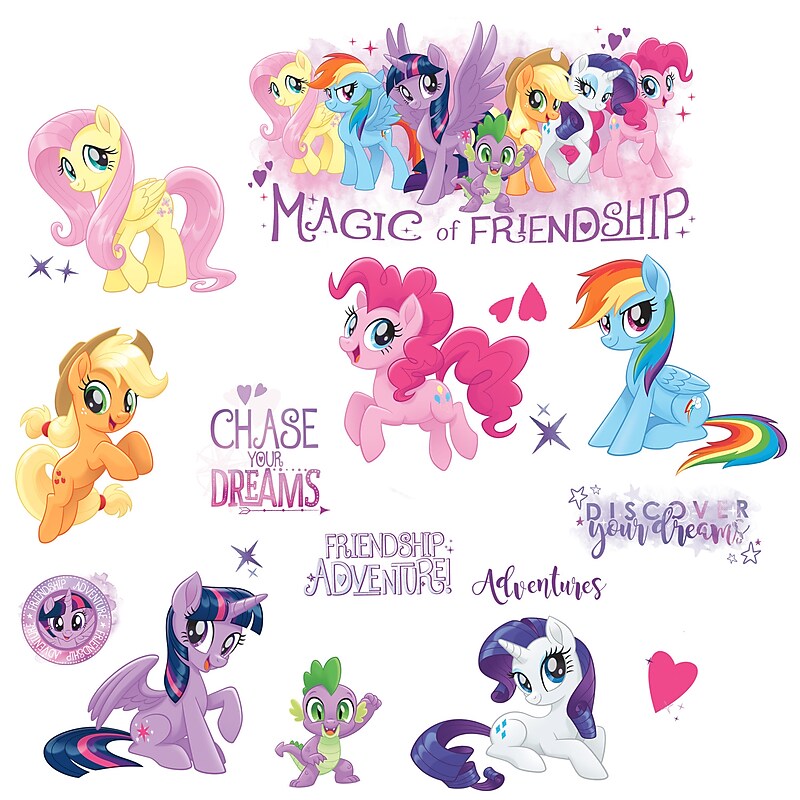 York Wallcoverings My Little Pony The Movie With Glitter Children's Decals (RMK3551SCS) image 1