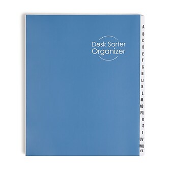 Smead Desk File/Sorter, Alphabetic (A-Z), 20 Dividers, Letter Size, Blue (89282)