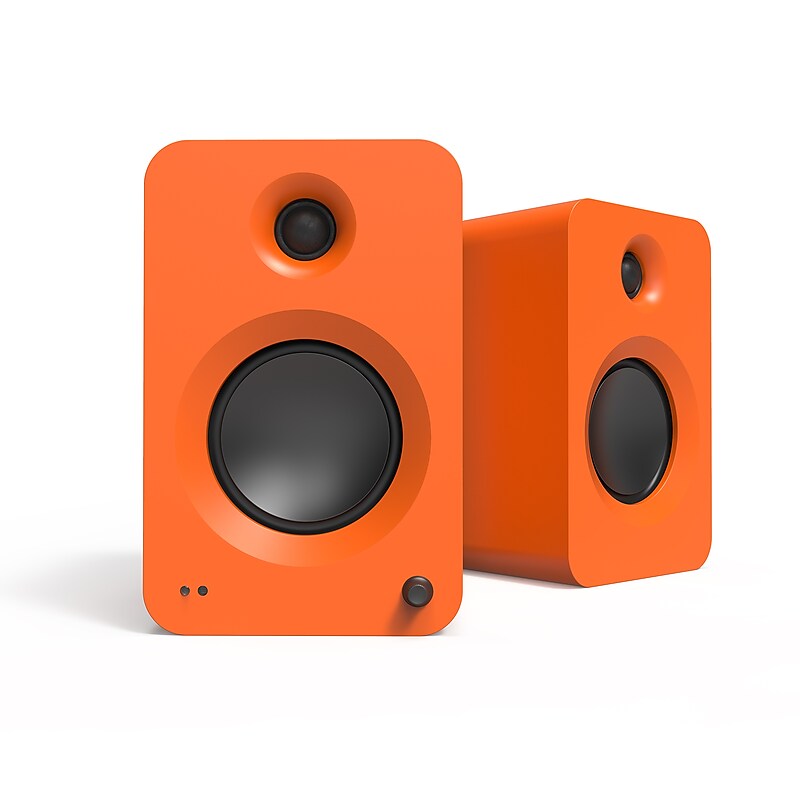 Kanto REN 200W Bluetooth Bookshelf Speakers, Matte Orange, Pair (RENMO) image 1