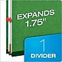 Pendaflex Pressboard Classification Folder, 1-Dividers, 1 3/4" Expansion, Letter Size, Dark Green, 10/Box (23733P)~#|#~4850F893-A691-4D1B-8DAF9DDD7AC9089F_sc7