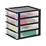 Iris 4-Drawer Desktop Unit, Black/Translucent White, 2/Pack (587019)~#|#~4856DF05-F470-414D-99860BE778252B81_sc7