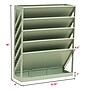 Staples 5-Pocket Plastic Mountable Wall File, Letter Size, Sage Green (ST63893)~#|#~48597E51-CA68-45BD-B0760E1CBD200666_sc7
