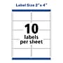 Avery Waterproof Laser Shipping Labels, 2" x 4", Matte White, 500 Labels/Box (5523)~#|#~485B4DF6-55A9-4D54-80AD00CF7EF37737_sc7