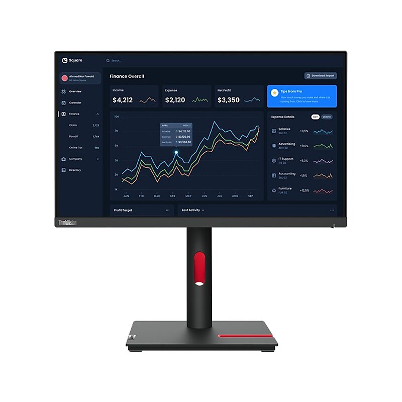 Lenovo ThinkVision T22i-30 21.5" WLED Monitor, Black (63B0MAT6US) image 1