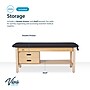 Aristo Wood H-Brace Physician Exam Table with Shelf, 2 Drawer Cabinet, Paper Cutter, Holder, 500lbs. Capacity, Black~#|#~48600003-CE8E-47BD-A3FAC25763C68233_sc7