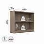 Bush Furniture Universal 30"H 2-Shelf Bookcase with Adjustable Shelf, Ash Gray Laminated Wood (WL12426)~#|#~48645FEA-F05D-438A-A1EADDFB3BCE30C6_sc7