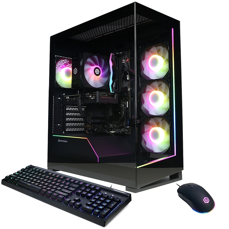 CyberPowerPC Gaming Desktop Computer, AMD Ryzen 7 9700X, GeForce RTX 5060 8GB, 16GB RAM, 1TB SSD, Windows 11 Home image 1