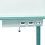 Creekwood Home Classix 62.5" 3-Tier Storage and Display LED Floor Lamp with Charging Ports & Outlet, Aqua (CWF-3009-AU)~#|#~4872F853-7B19-4D5B-B3BA96D97F13B943_sc7