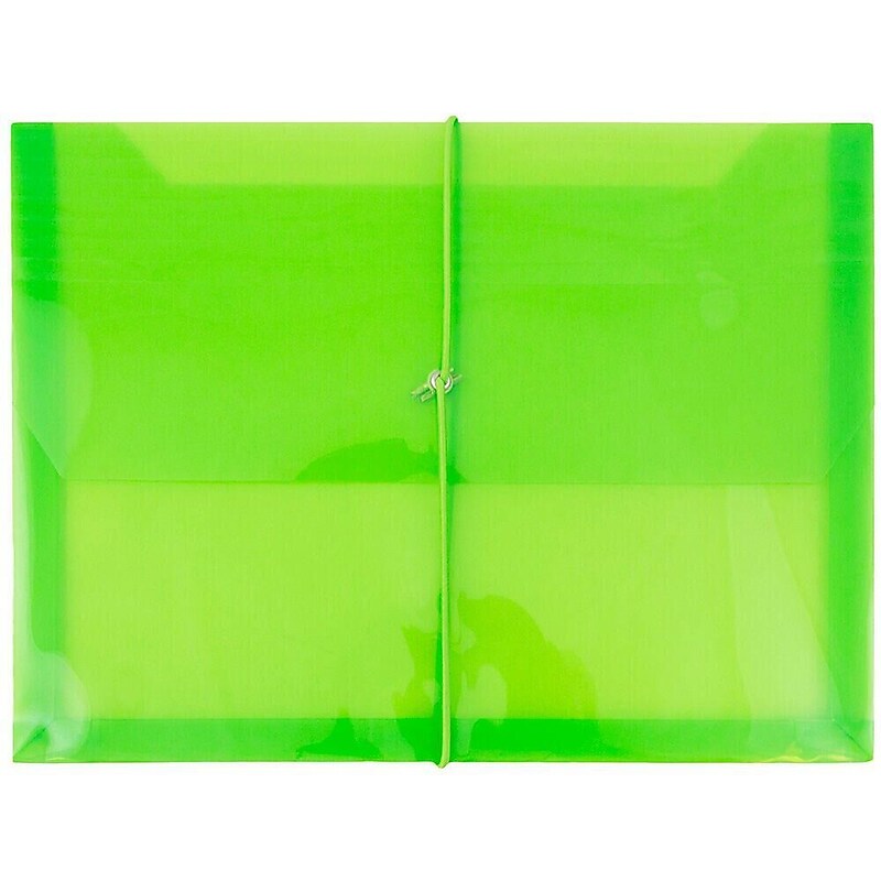 JAM Paper Premium Plastic Document File, Letter, Lime Green, 3/Pack (218E25LIBX3) image 1