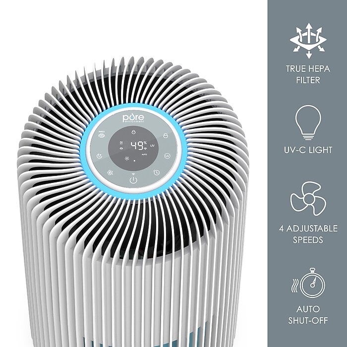 Pure Enrichment True HEPA Smart 5-in-1 Air Purifier with UV-C