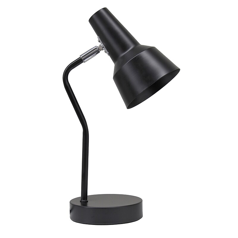 Simple Designs Sleek Essentials LED Desk Lamp, 15.2", Black (LD1078-BLK) image 1
