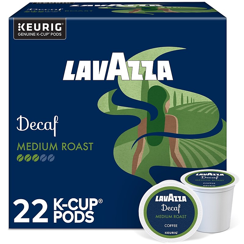 Lavazza Classico Decaf Coffee Keurig® K-Cup® Pods, Medium Roast, 22/Box (5000382581) image 1